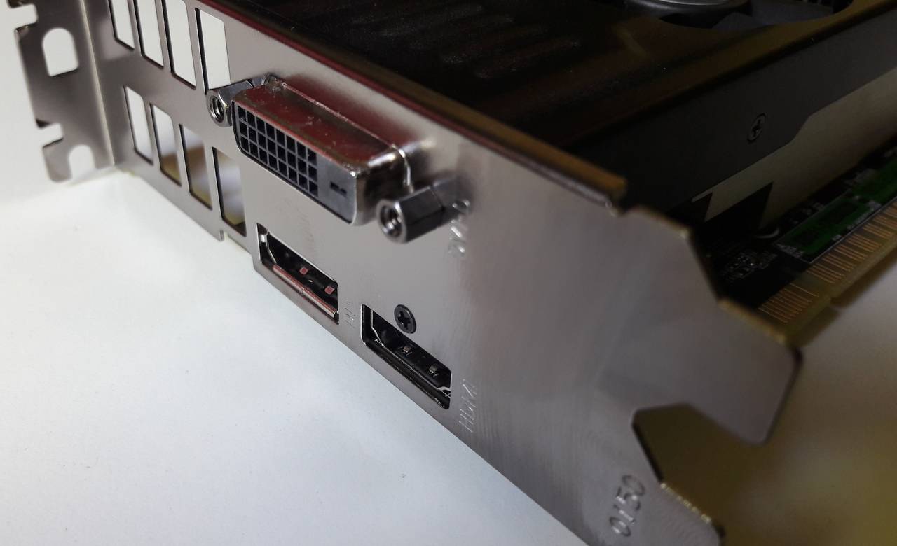 KFA2 GeForce GTX 1050TI OC Slotblech  Bild © PCMasters.de