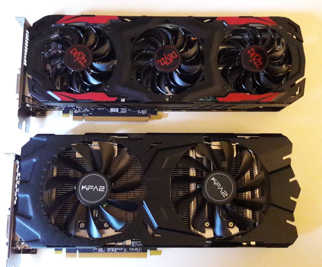 KFA2 GTX1070 / PowerColor Radeon RX570 Red Devil Vergleich