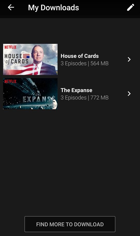 Netflix App Screenshot