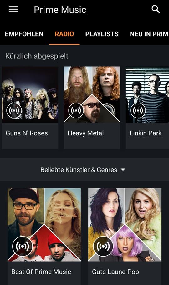 Amazon Prime Music App