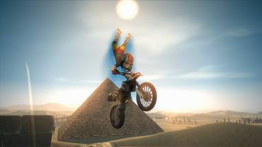 Motocross Madness Handstand in der Luft