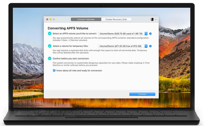 APFS to HFS+ Converter APFS to HFS+ Converter