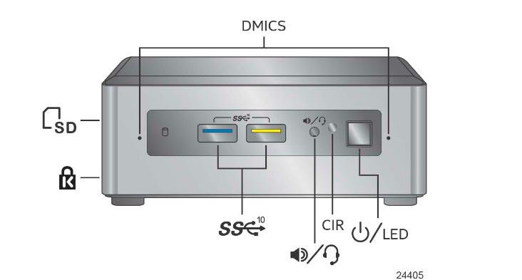 Intel NUC8I Front