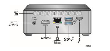 Intel NUC8I Rückseite
