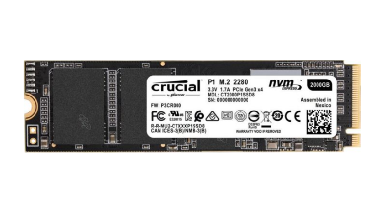 Crucial P1 M.2 PCIe SSDs mit 500 GB, 1 TB oder 2 TB Crucial P1 M.2 PCIe SSDs mit 500 GB, 1 TB oder 2 TB