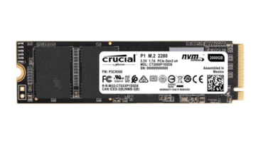 Crucial P1 M.2 PCIe SSDs mit 500 GB, 1 oder 2 TB Speicherkapazität
