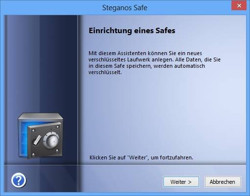 Steganos Safe 14 - Safeeinrichtung Steganos Safe 14 - Safeeinrichtung