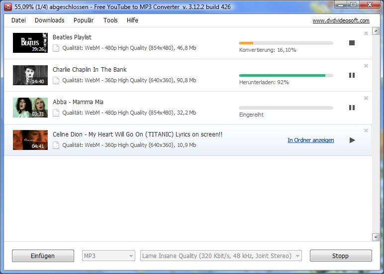 YouTube to MP3 Downloader  Bild © F.Rührnschopf