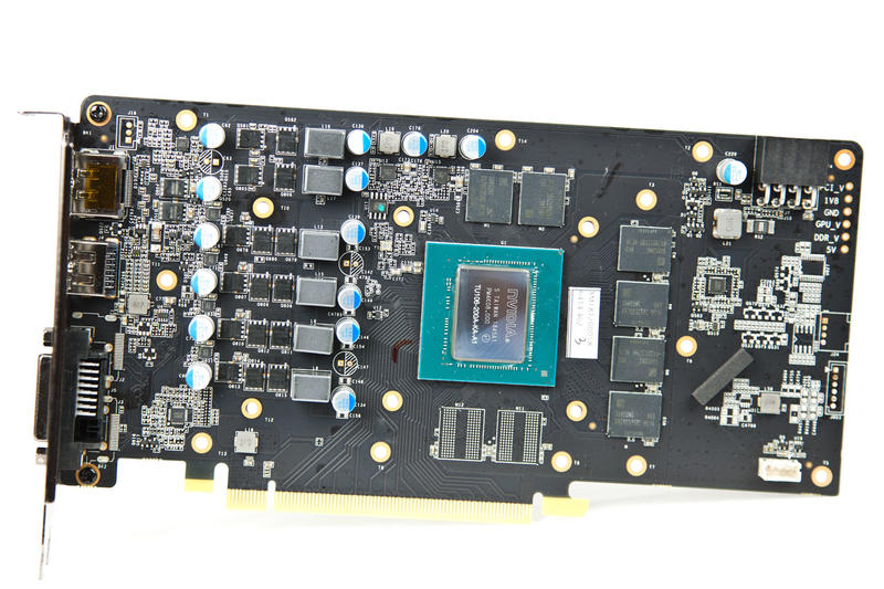 KFA2 GeForce RTX 2060 1-Click-OC Testbericht PCB Frontansicht