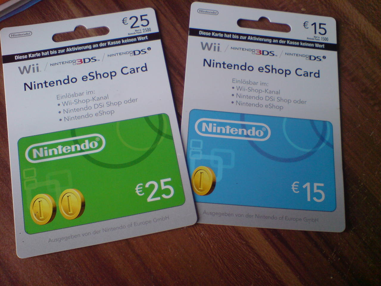 Nintendo eShop Karten  Bild © Wikimedia