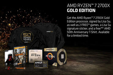 AMD Ryzen 7 2700X Gold Edition zum 50. Jubiläum mit vielen Extras