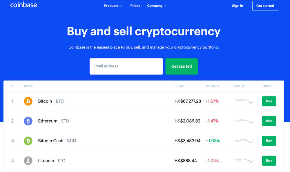 Coinbase Erfahrungen und Test der Krypto Börse  Bild © Coinbase