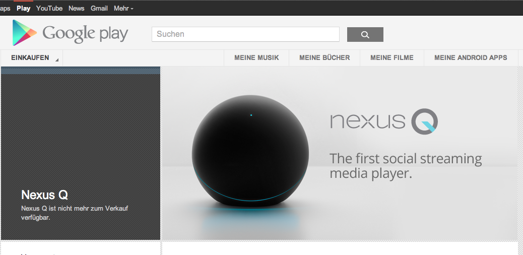 Google Nexus Q Aus  Bild © Google