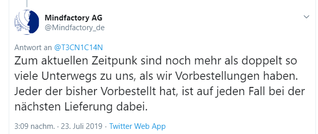 Mindfactory Ryzen Verfügbarkeit Twitter  Bild © Twitter