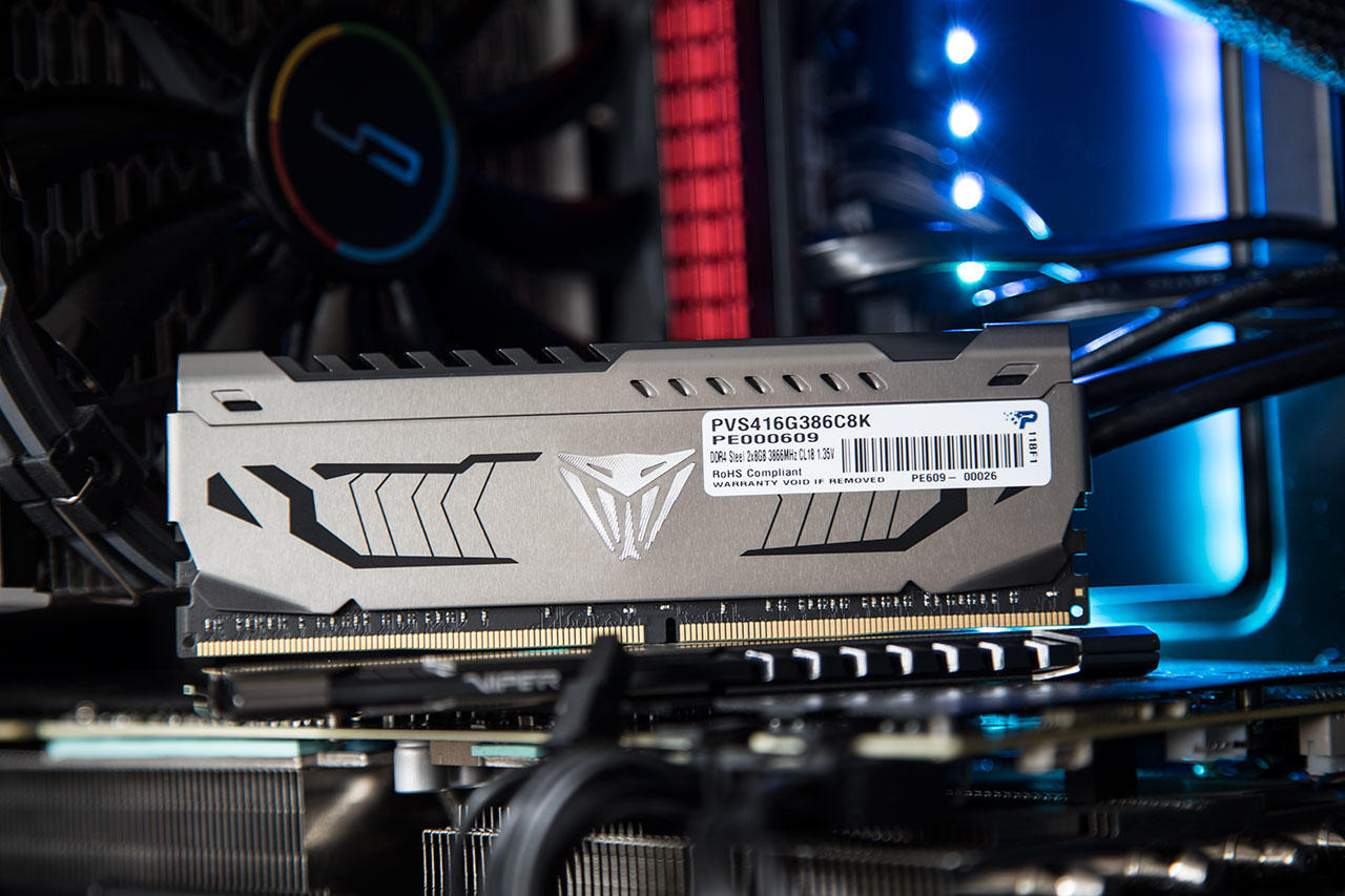 Patriot Viper Steel 16 GB DDR4-3866 (PVS416G386C8K)  Bild © PCMasters.de
