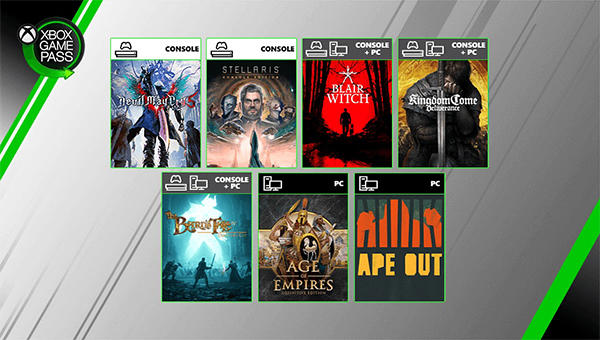 Xbox Gamepass August