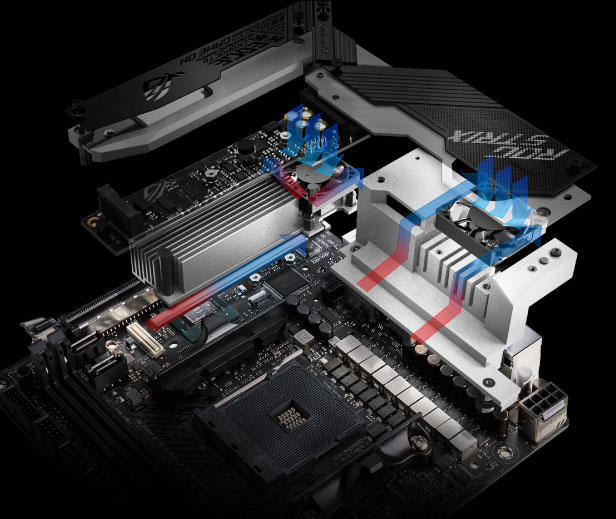 ASUS ROG Strix X570-I Gaming Kühlung ASUS ROG Strix X570-I Gaming Kühlung