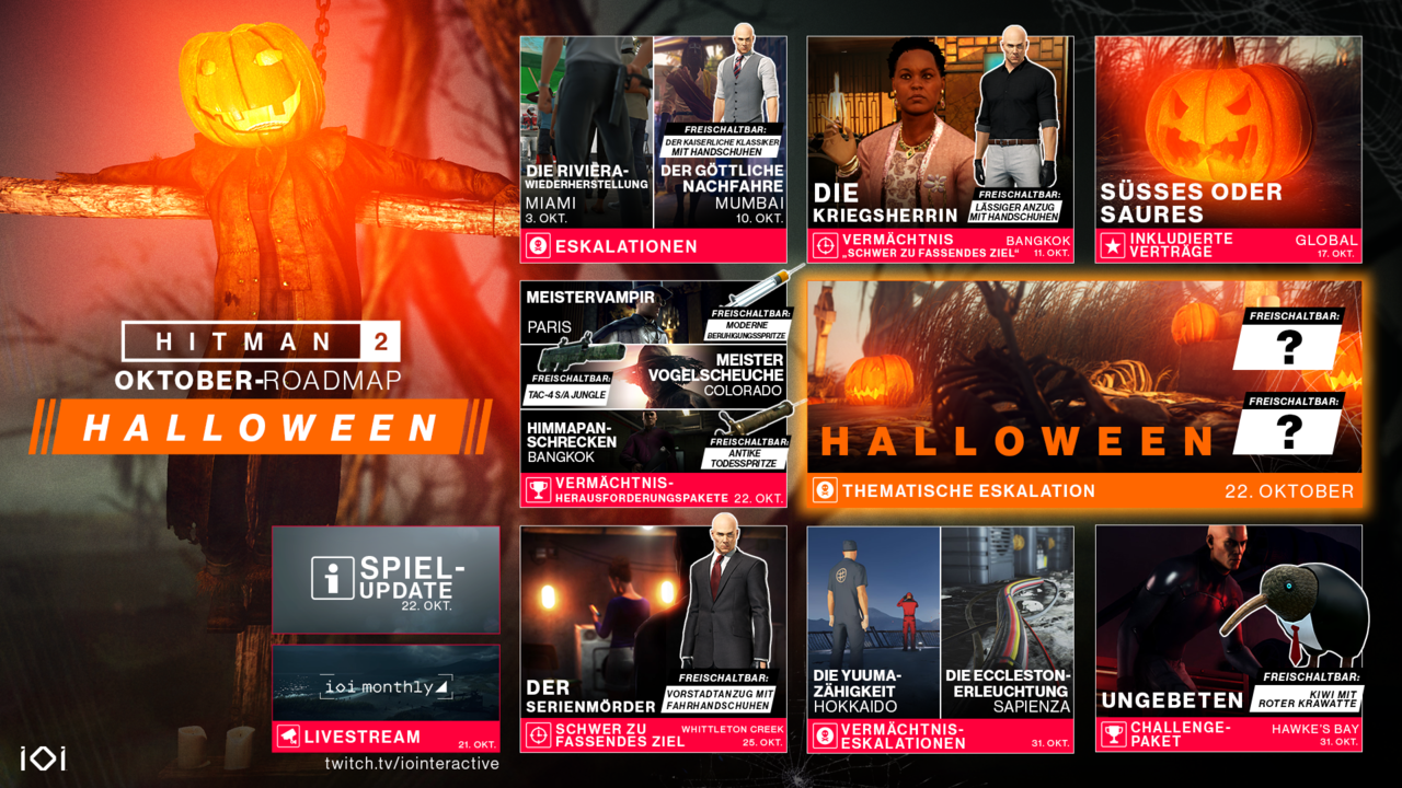 Hitman 2 Oktober Roadmap  Bild © Warner Bros