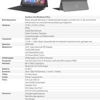 Surface Pro-Spezifikationen