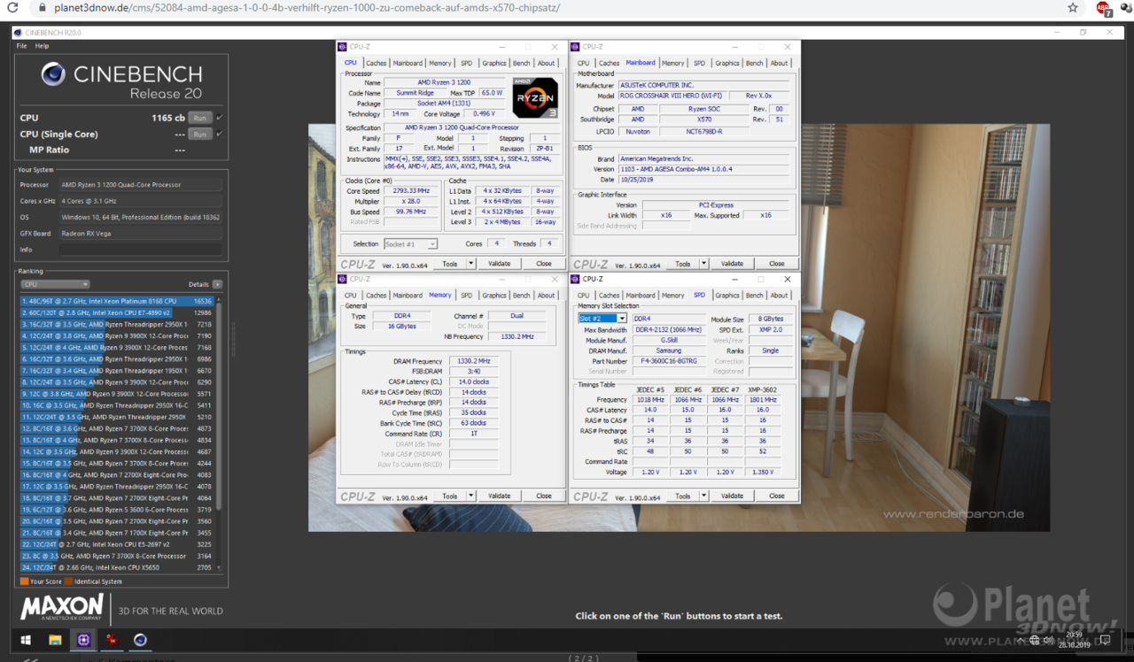 Planet3DNow Ryzen 1000 X570 Board  Bild © Planet 3D Now