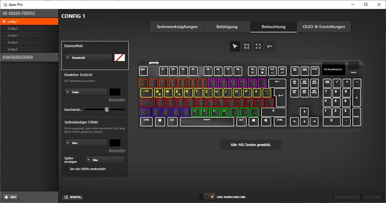 Steelseries Apex Pro Steelseries Engine Beleuchtung