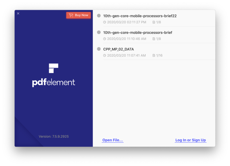 pdfelement PDF-Editor Start Screen pdfelement PDF-Editor Start Screen