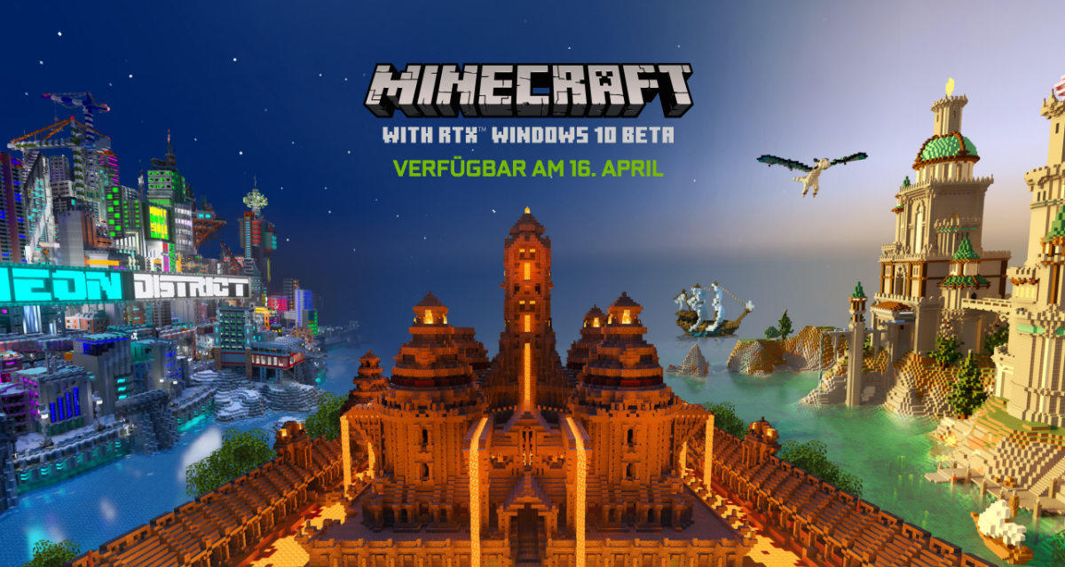 Minecraft RTX mit Raytracing Download  Bild © Nvidia