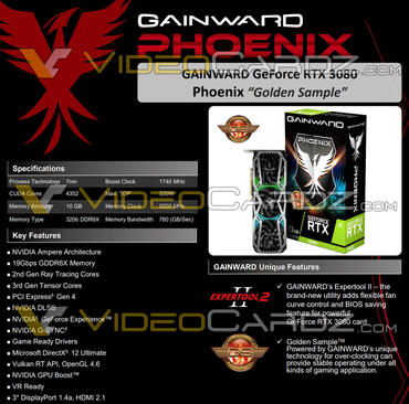 Gainward GeForce RTX 3080 Phoenix Golden Sample