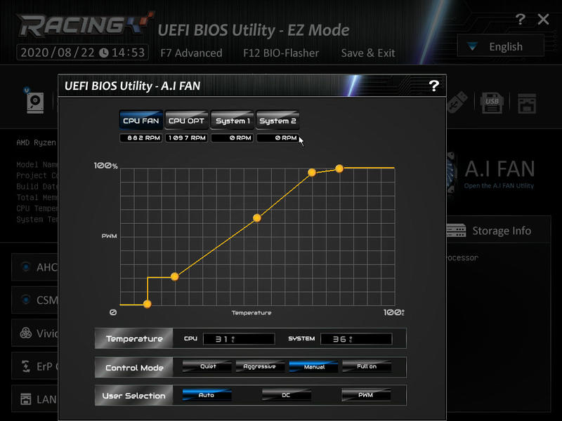 Biostar Racing B550GTA Software Fan 01 Biostar Racing B550GTA Software Fan 01