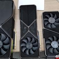 RTX 3070, RTX 3080 und RTX 3090 Founders Edition im Größenvergleich