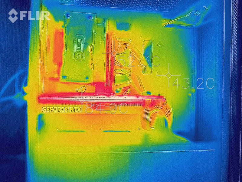 DeepCool Gamer Storm Macube 110 - Wärmebildaufnahmen offenes Gehäuse