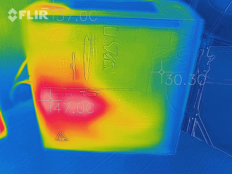 DeepCool Gamer Storm Macube 110 - Wärmebildaufnahmen, geschlossenes Gehäuse