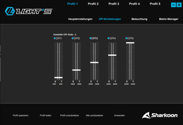 Sharkoon Light2 S - Software DPI