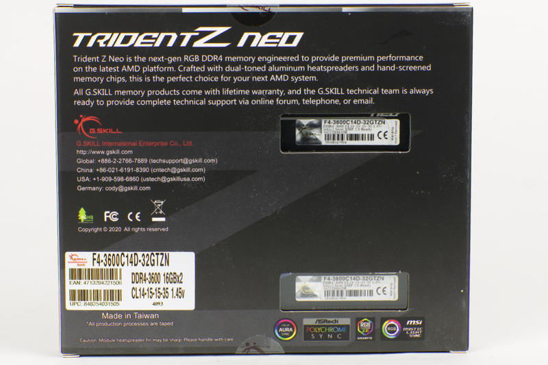 G.Skill Trident Z Neo DDR4-3600 Verpackung G.Skill Trident Z Neo DDR4-3600 Verpackung