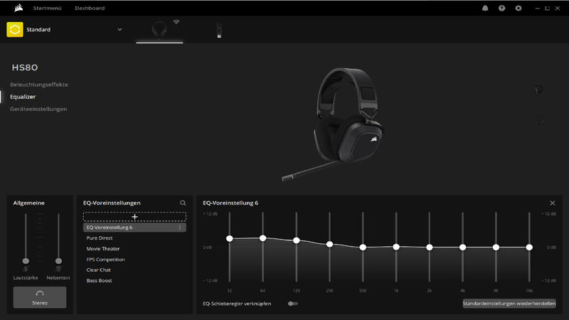 Corsair HS 80 RGB Wireless Software 3