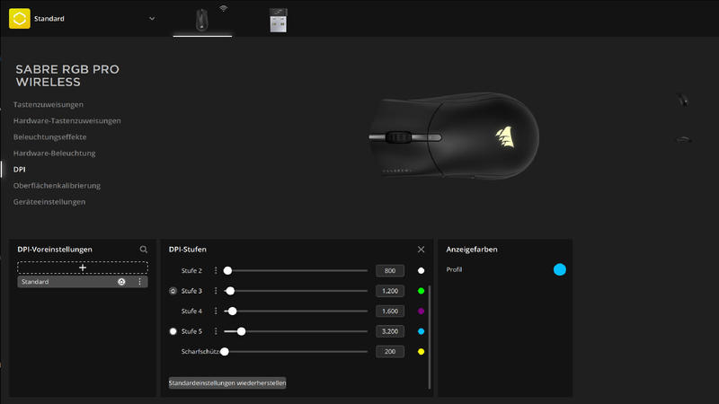 CORSAIR SABRE RGB PRO WIRELESS iCue CORSAIR SABRE RGB PRO WIRELESS iCue