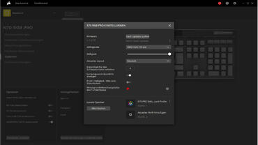 Corsair K70 RGB PRO Software