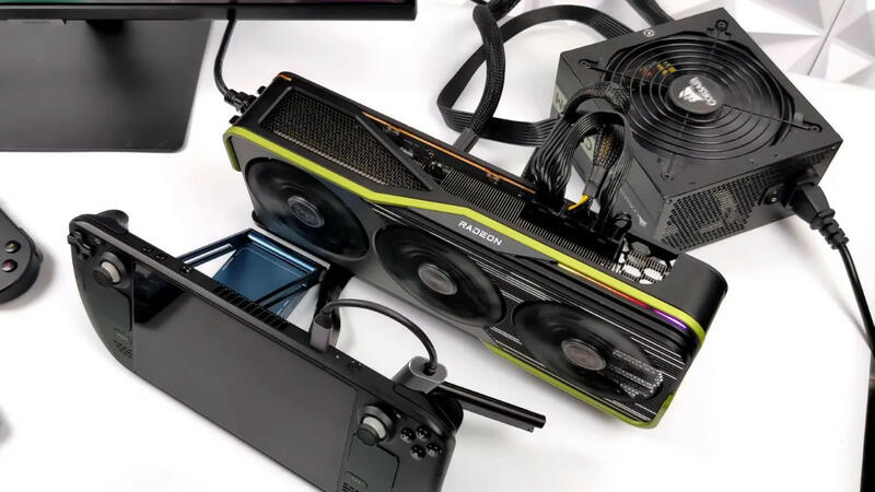 Steam Deck mit externer Grafikkarte Steam Deck mit externer Grafikkarte