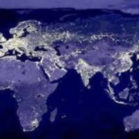 Europa, Australien & Asien bei Nacht
