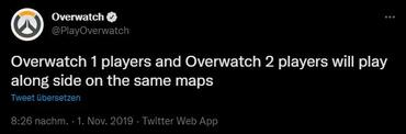 Overwatch 1+2 Tweet
