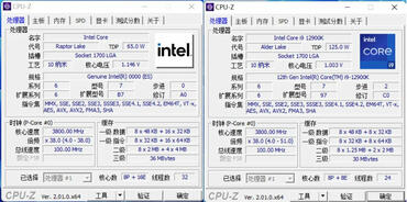 Intel Core i9-13900 Raptor Lake CPU-Z