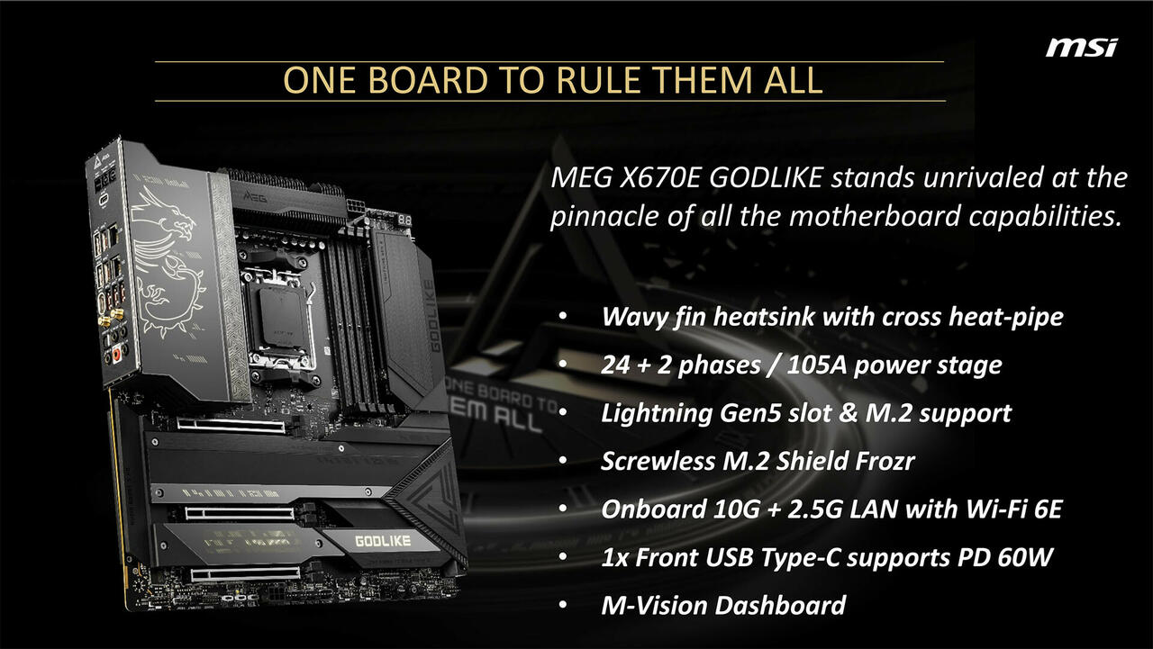 MSI MEG X670E Godlike  Bild © MSI