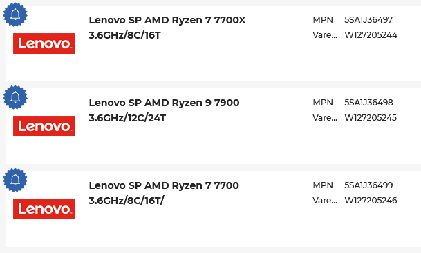 Ryzen 7000 non-X-Modelle Leak Ryzen 7000 non-X-Modelle Leak