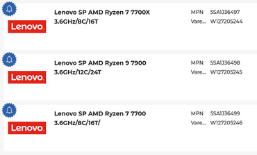 Ryzen 7000 non-X-Modelle Leak