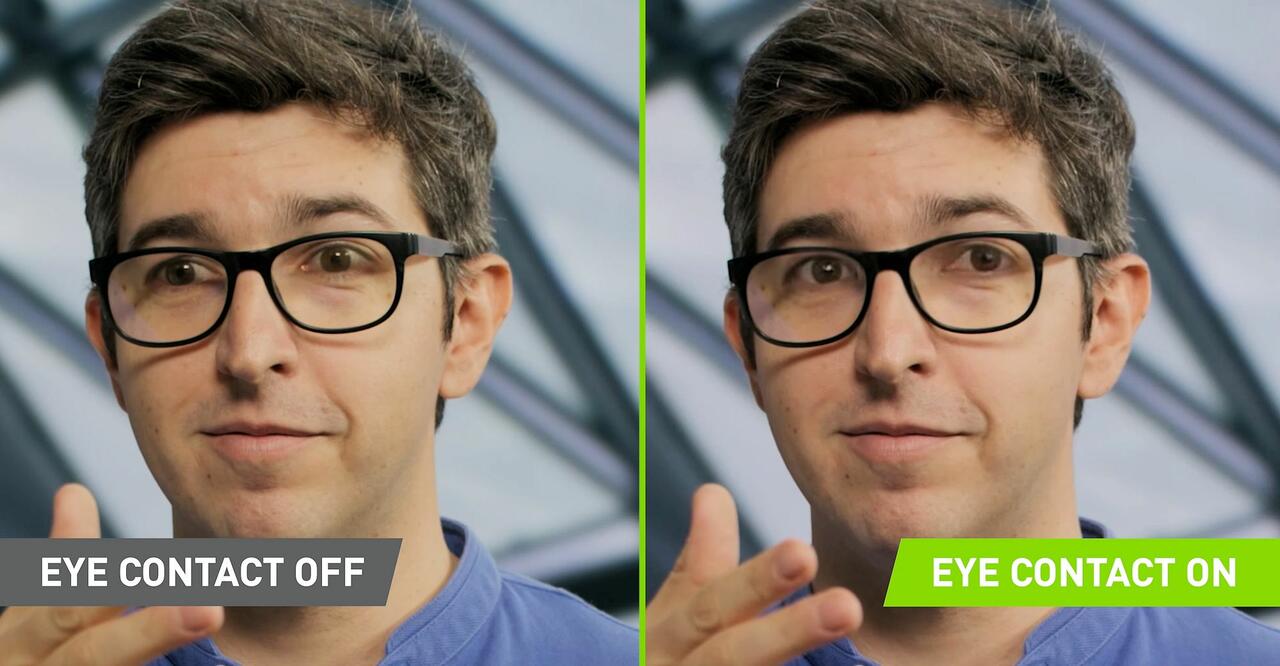 NVIDIA Broadcast bietet nun Deep-Fake-Augenmanipulation