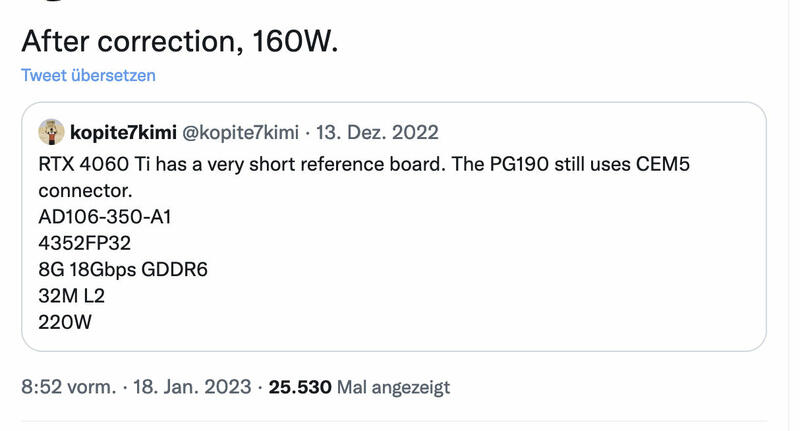 GeForce RTX 4060 Ti Spezifikationen GeForce RTX 4060 Ti Spezifikationen