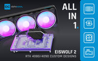 AlphaCool Eiswolf 2: Custom-AIO für GeForce RTX 4080 und RTX 4090 vorgestellt