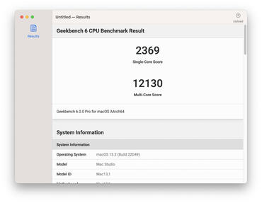 Mac Studio M1 Max Geekbench 6 CPU Benchmark Result