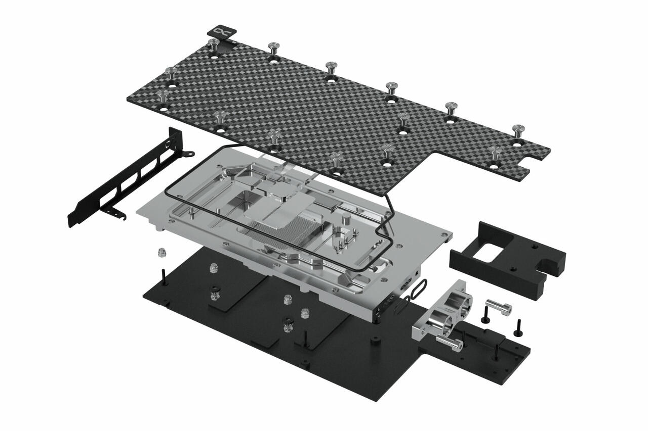 Alphacool Wasserkühler für A100, RTX A4000 und RTX 6000 Ada  Bild © Alphacool