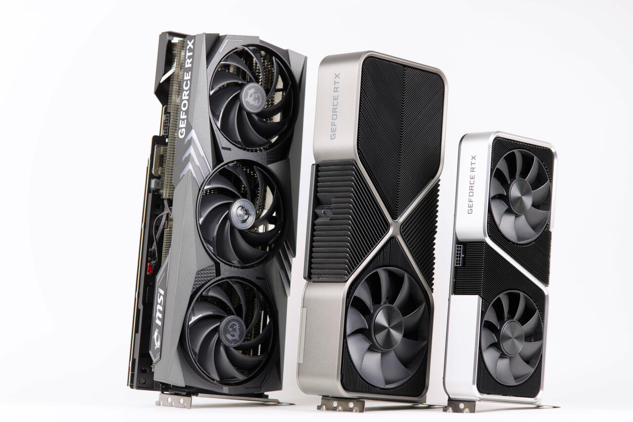 GeForce RTX 4090, RTX-3090 und RTX-3060-Ti